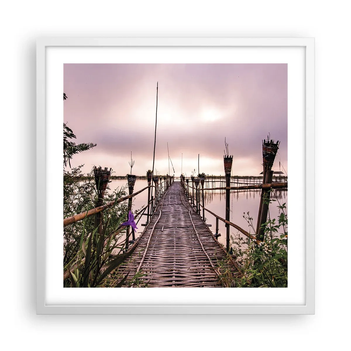 Poster în ramă albă - Pacea și liniștea Asiei - 50x50 cm