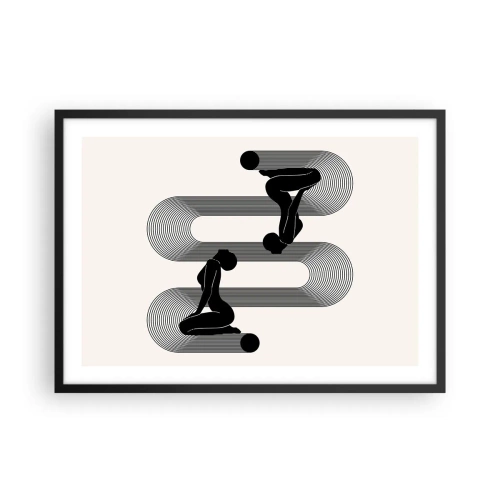 Poster în ramă neagră - Simetrie senzuală - 70x50 cm