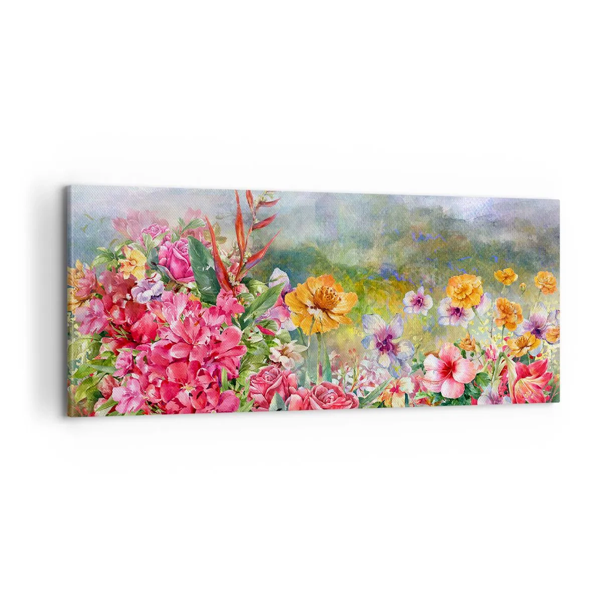 Tablou pe pânză - O grădină înnebunită - 100x40 cm