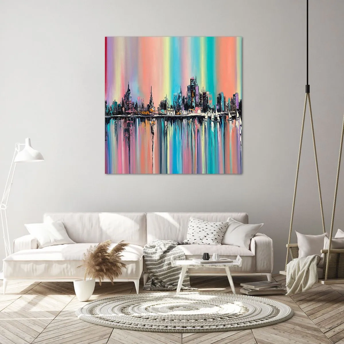 Tablou pe pânză - Strălucește cu lumina nopții - 50x50 cm