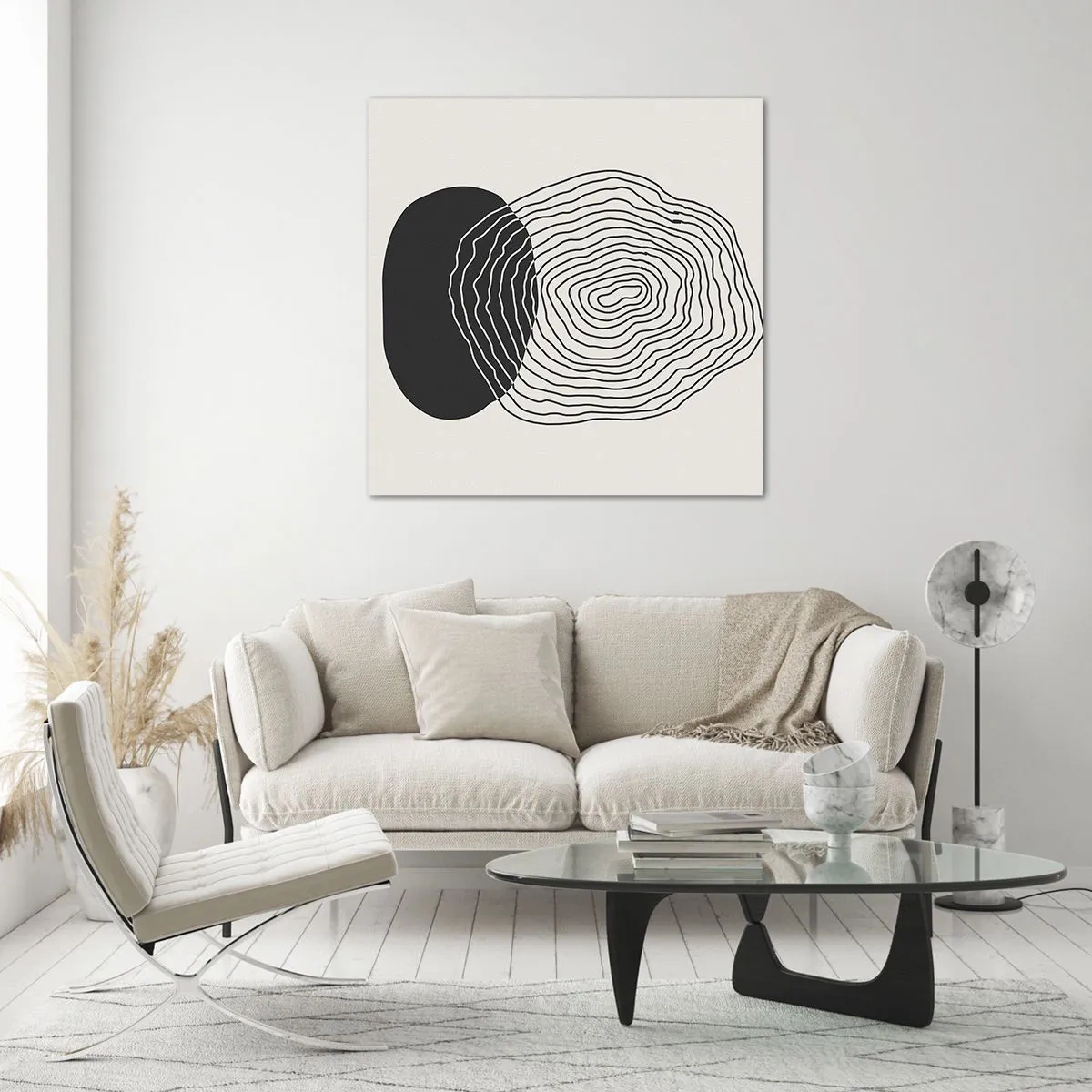 Tablou pe sticlă - Persistență și vibrațiile - 50x50 cm