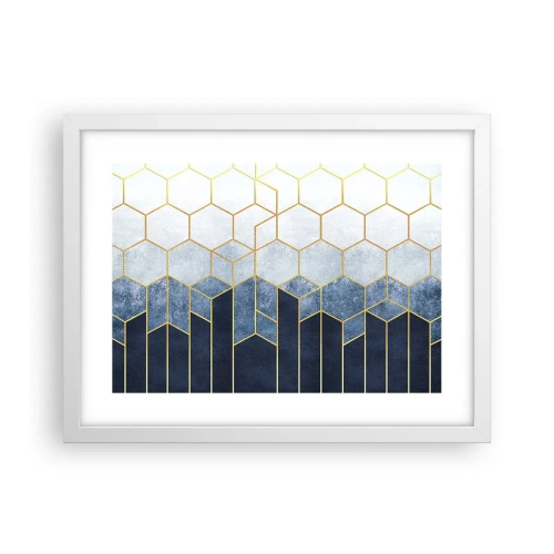 Poster în ramă albă - Compoziție în ritm sincopat - 40x30 cm