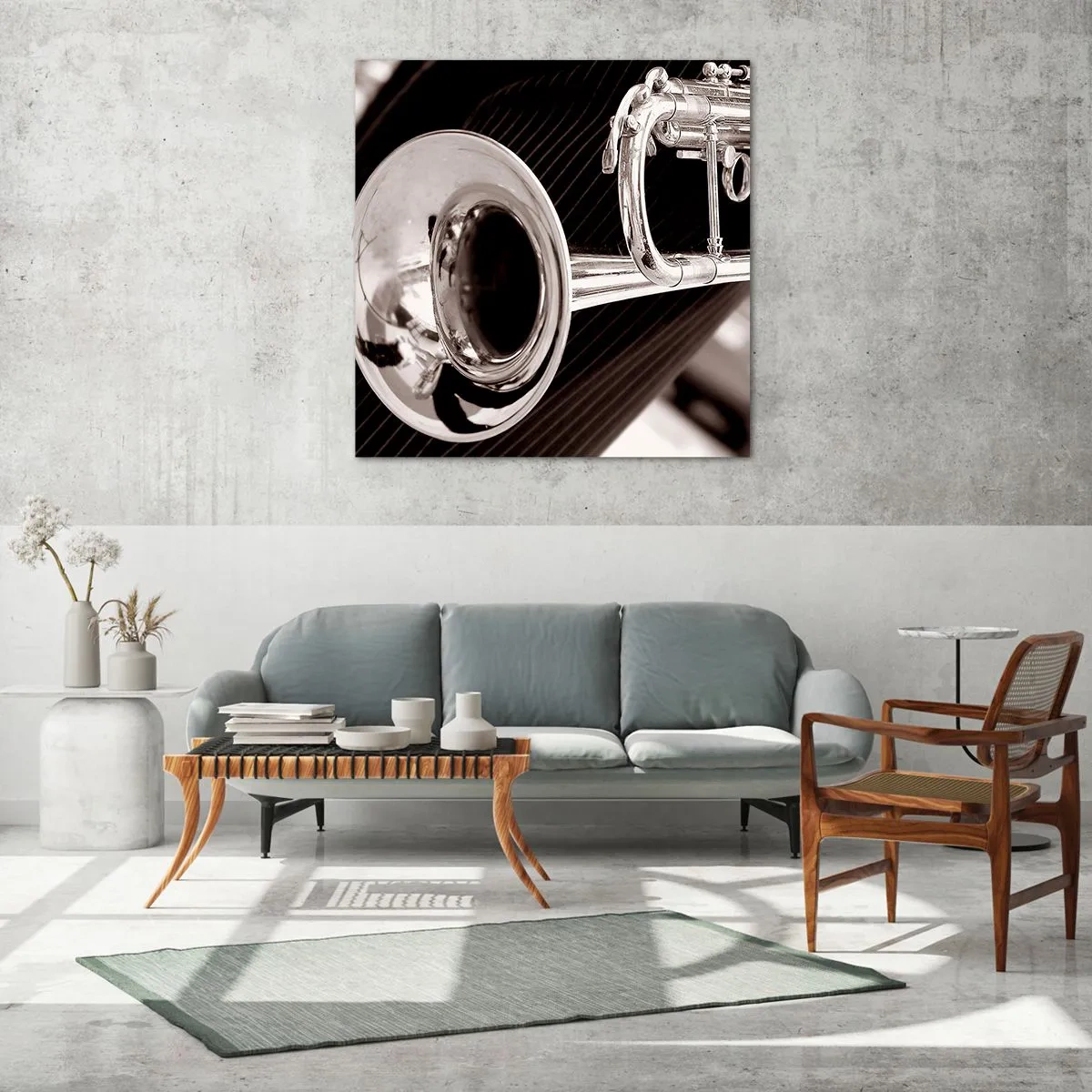 Tablou pe sticlă - O călătorie muzicală în anii `30 - 30x30 cm