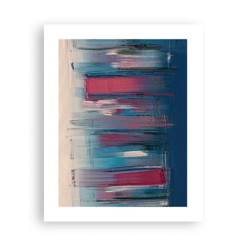 Poster - Compoziție verticală în albastru și roșu - 40x50 cm