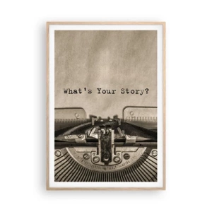 Poster în ramă de stejar deschis - Spune-mi - 70x100 cm