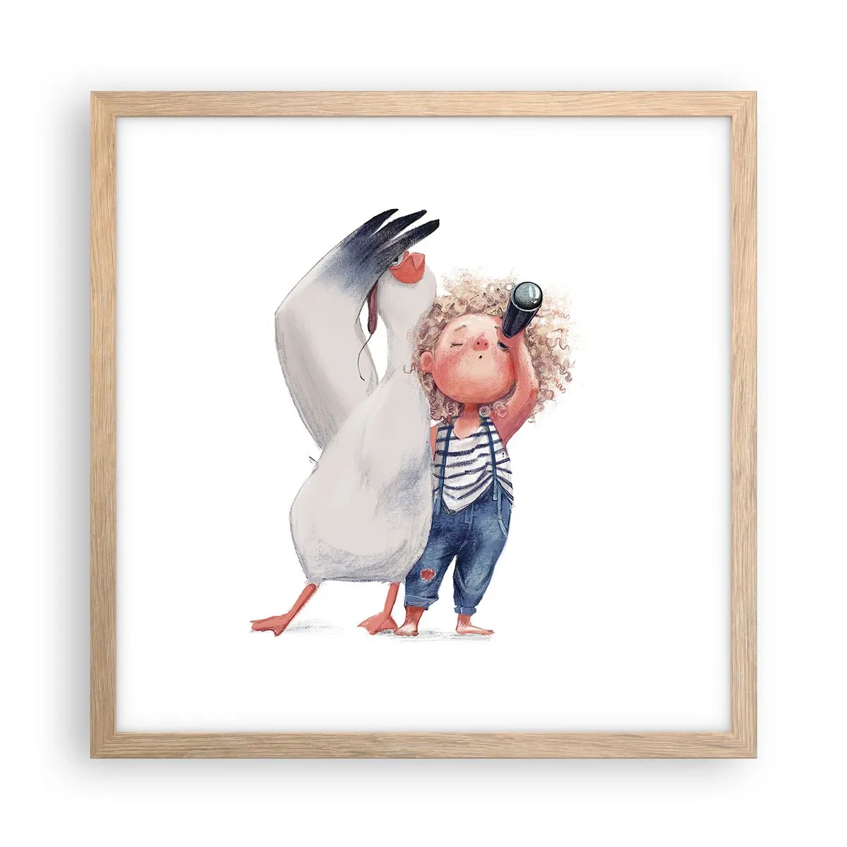 Poster în ramă de stejar deschis - Un plan pentru o călătorie minunată - 40x40 cm