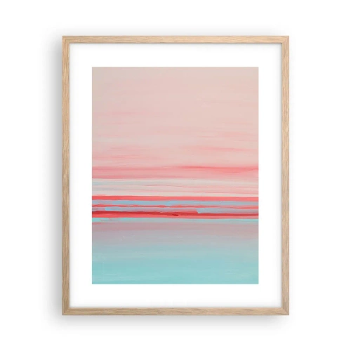 Poster în ramă de stejar deschis - Abstracție în zori - 40x50 cm