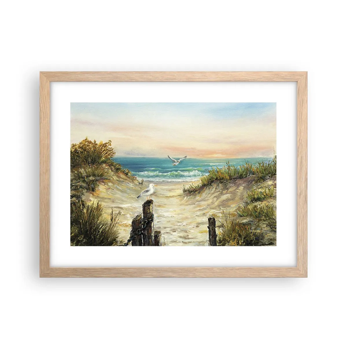 Poster în ramă de stejar deschis - Retragere fără vânt - 40x30 cm