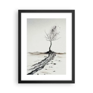 Poster în ramă neagră - Melancolie de iarnă - 30x40 cm