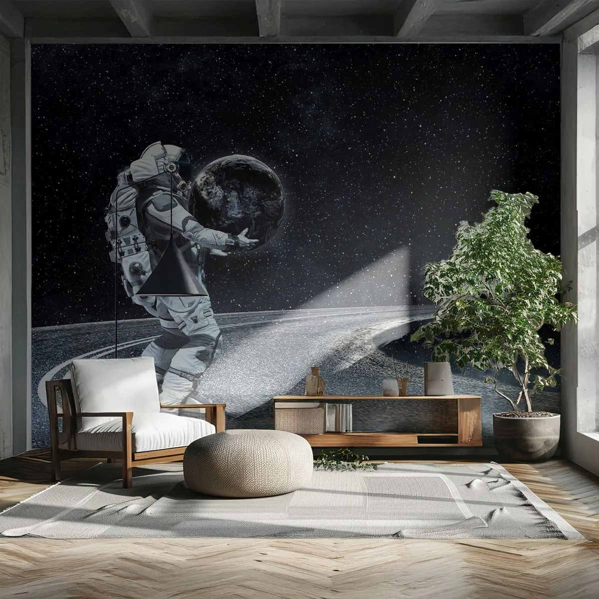 Tapet Premium Sand - Pe Calea Lactee - Cosmos, Astronaut, Fantezie - 100x70 cm