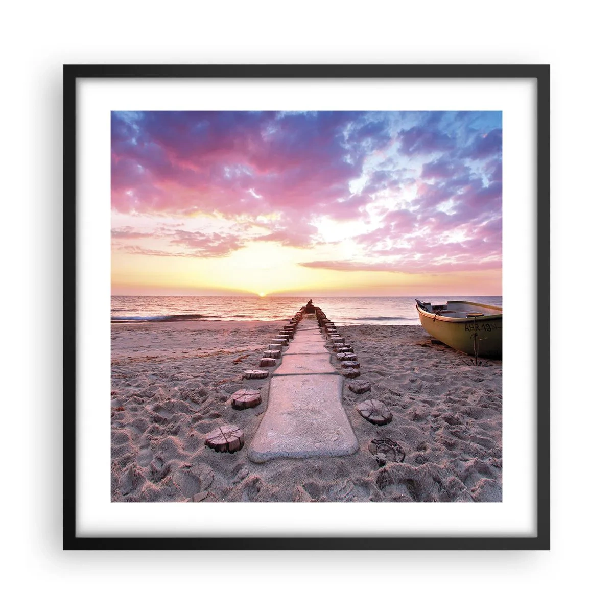 Poster în ramă neagră - Un moment de experiență profundă - 50x50 cm