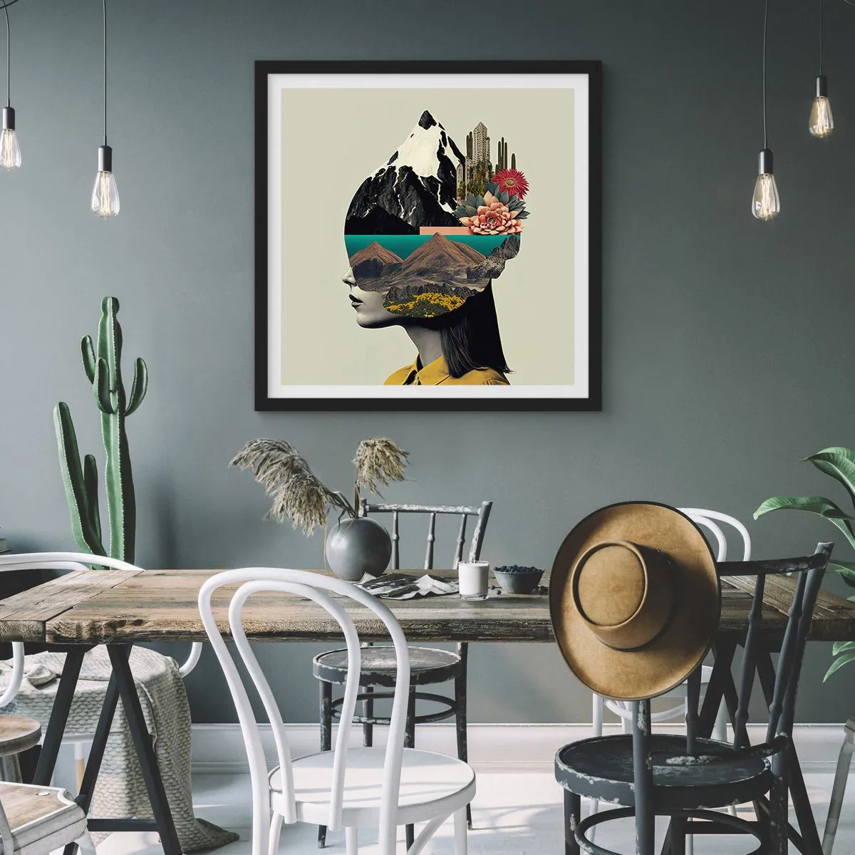 Poster în ramă neagră - Femeia - întotdeauna un mister - 30x30 cm