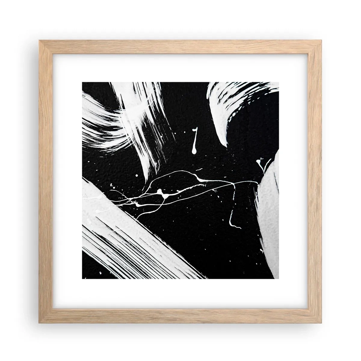 Poster în ramă de stejar deschis - Abisul întunericului - 30x30 cm