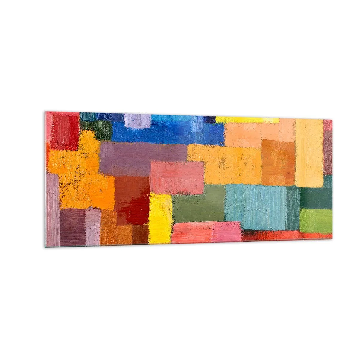 Tablou pe sticlă - Fiecare diferită, toate colorate - 100x40 cm