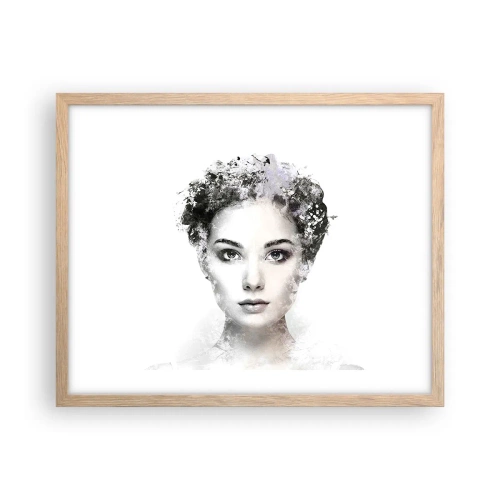 Poster în ramă de stejar deschis - Un portret extrem de elegant - 50x40 cm