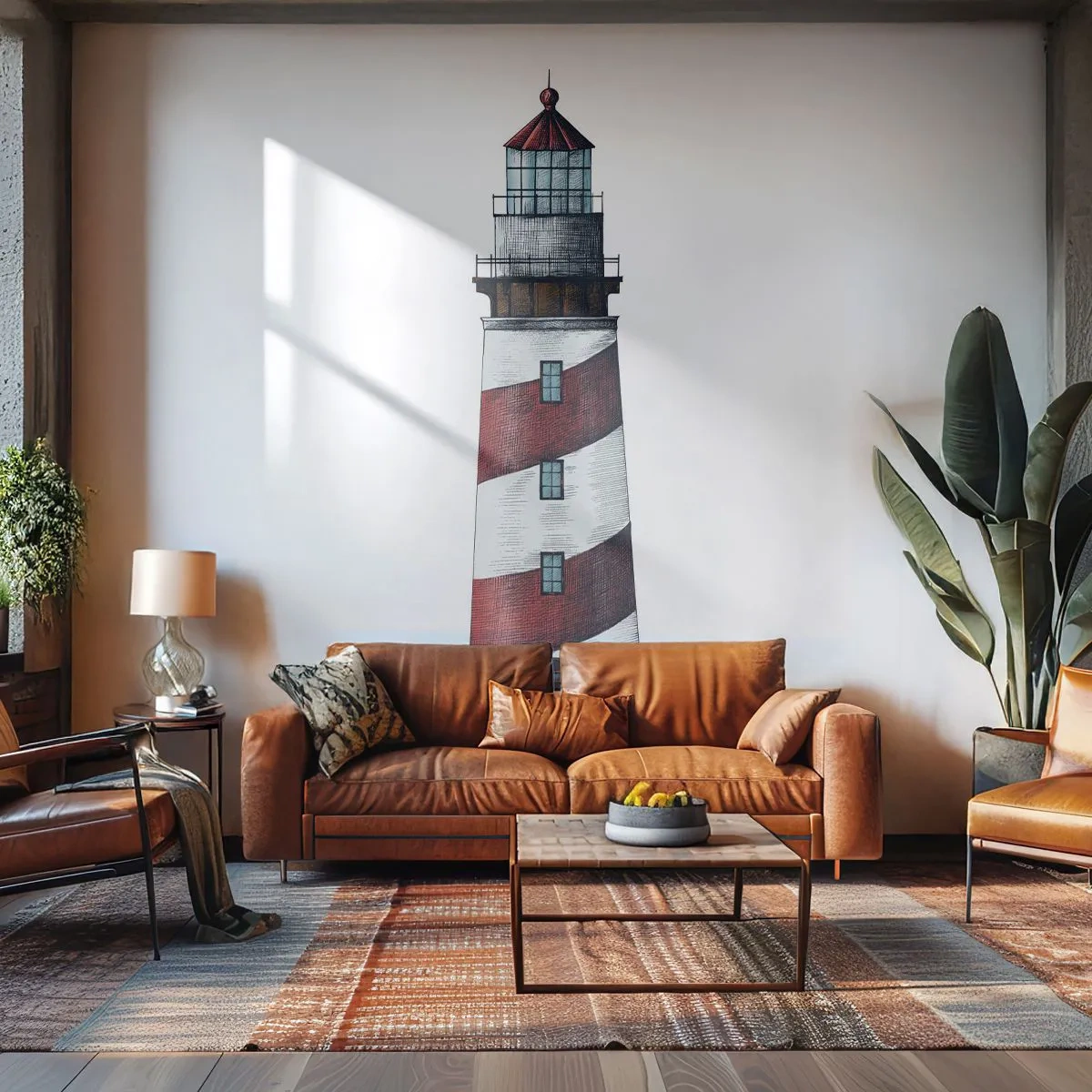 Tapet Premium Canvas - Întotdeauna de veghe - Far, Nautic, Litoral - 400x280 cm