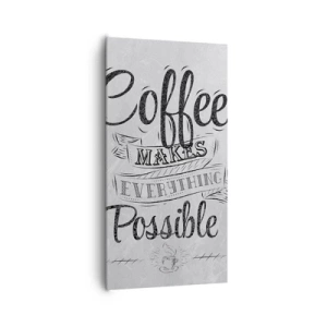 Tablou pe pânză - Cum să nu iubești cafeaua - 65x120 cm
