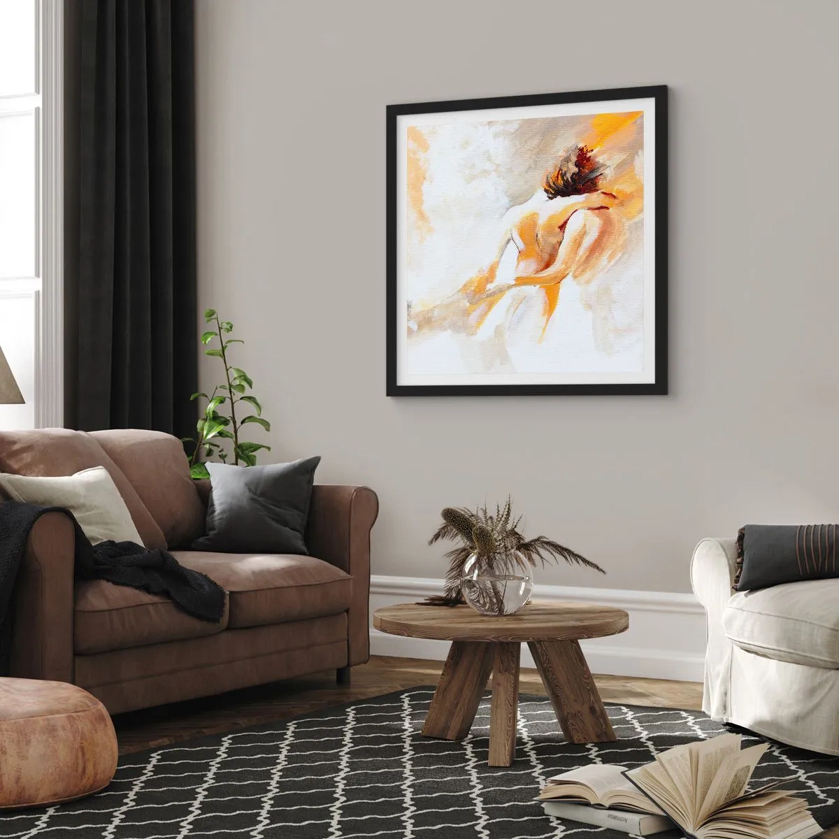 Poster în ramă neagră - În cerul proximității - 40x40 cm