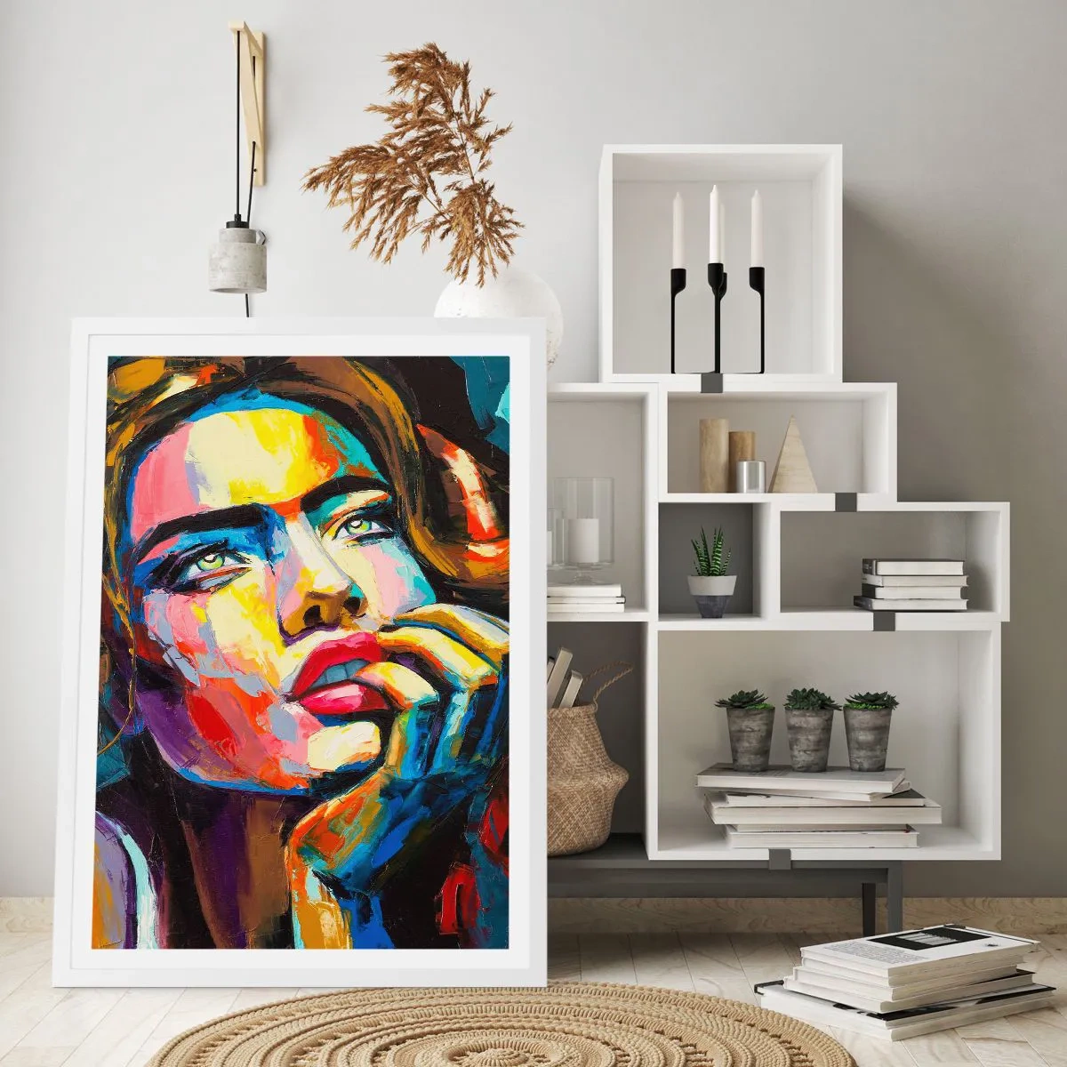 Poster în ramă albă - Visele ca niște păsări se înalță pe cer - 61x91 cm