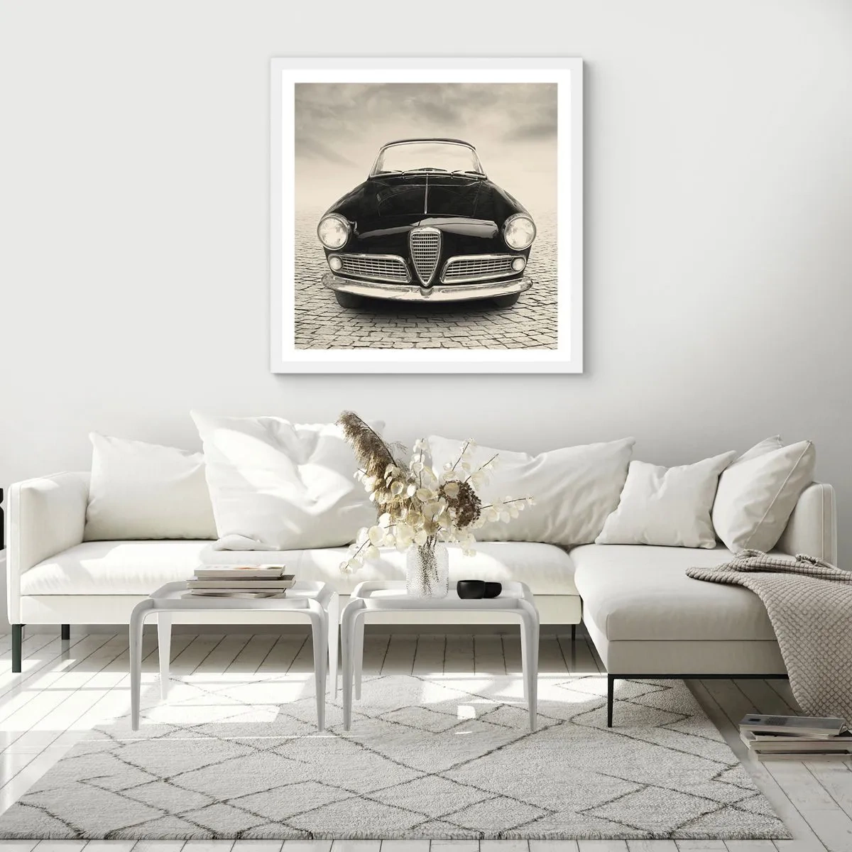 Poster în ramă albă - Și cum să nu mă iubești? - 60x60 cm