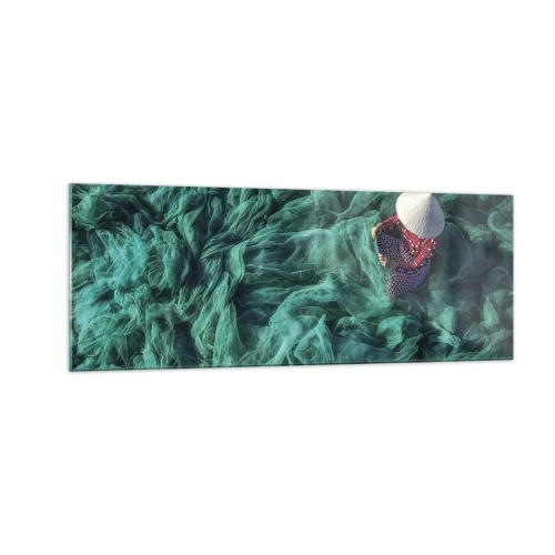 Tablou pe sticlă - Într-o mare de rețea - 140x50 cm