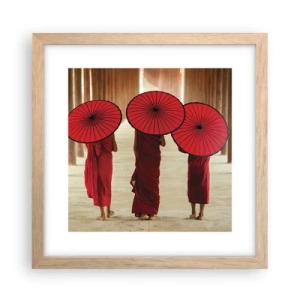 Poster în ramă de stejar deschis - Pe drumul spre Tărâmul Pur - 30x30 cm