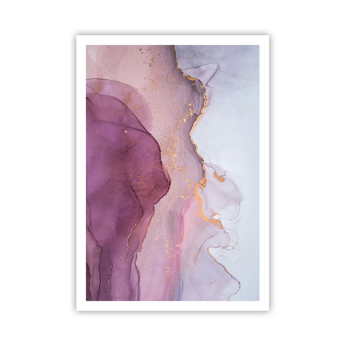 Poster - Valuri de liliac și violet - 70x100 cm