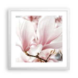 Poster în ramă albă - Imensitatea sensibilității - 40x40 cm