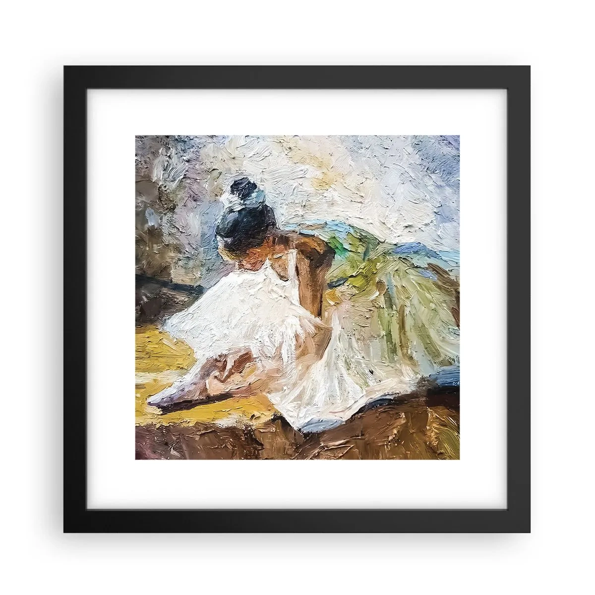 Poster în ramă neagră - Dintr-un tablou de Degas - 30x30 cm
