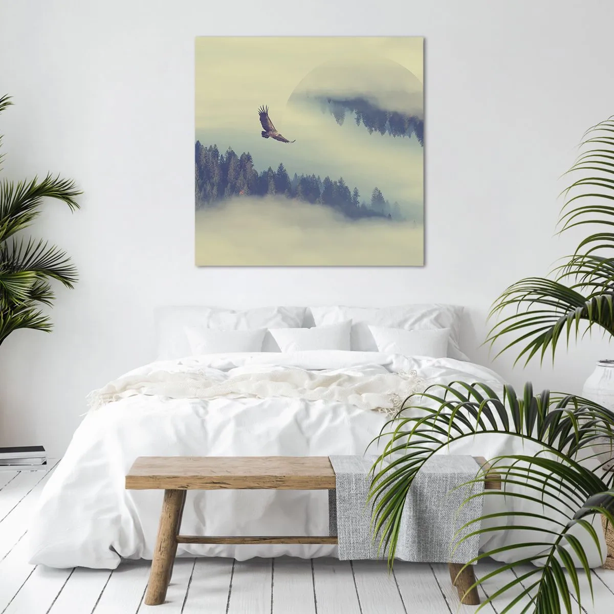 Tablou pe pânză - Am văzut umbra unui vultur - 40x40 cm