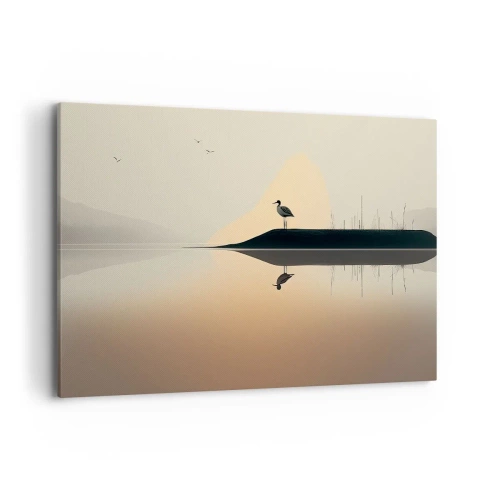 Tablou pe pânză - Domn pe lac - 100x70 cm