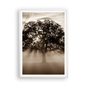 Poster în ramă albă - Un copac de vești bune - 70x100 cm