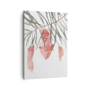 Tablou pe pânză Canvas - Doamna de la tropice - 50x70 cm