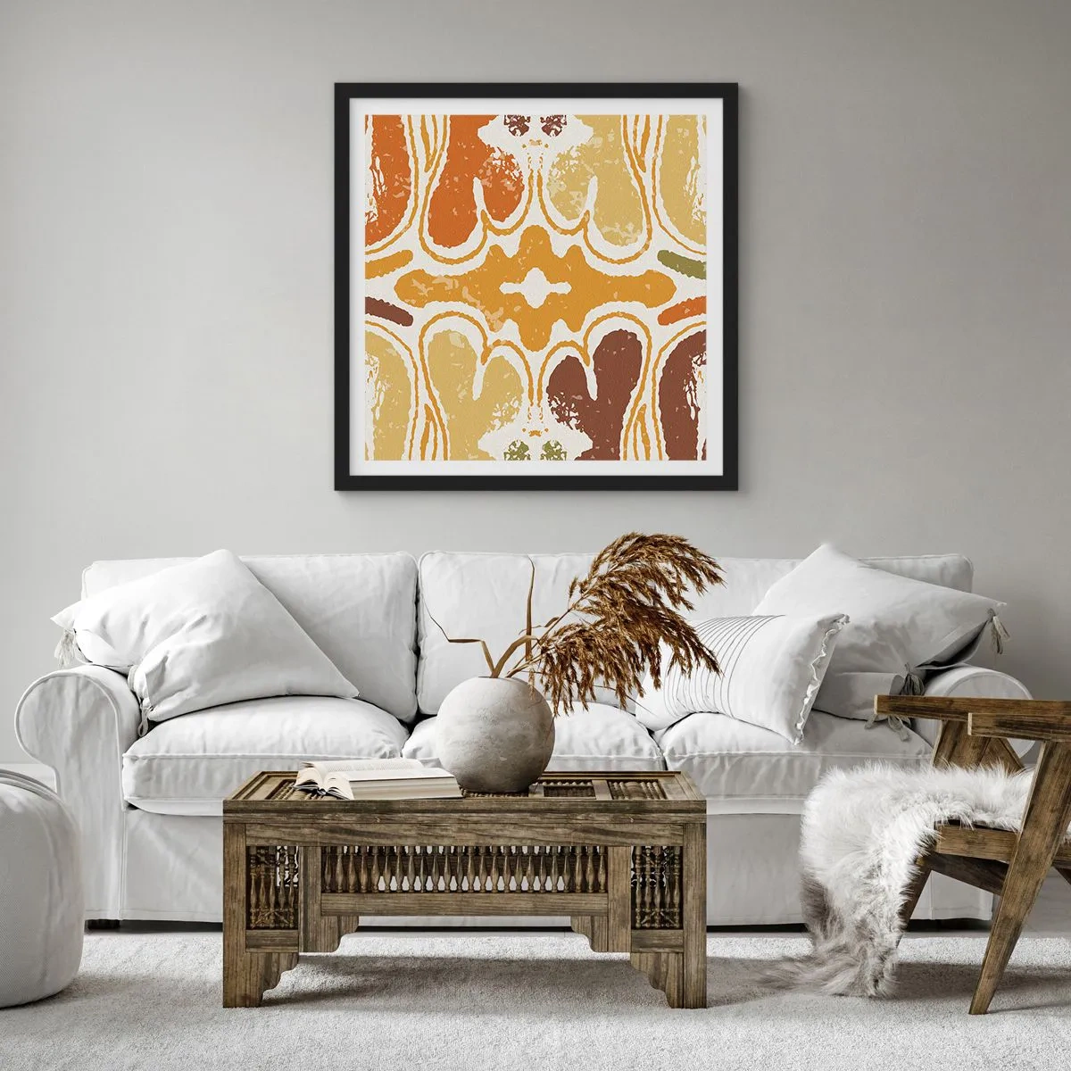 Poster în ramă neagră - Abstracție sentimentală - 30x30 cm