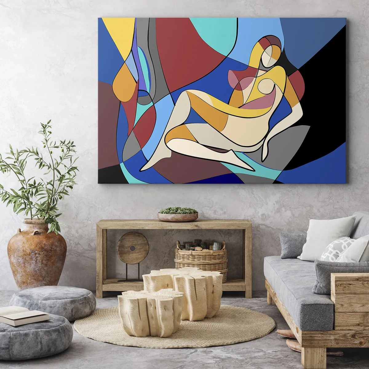 Tablou pe pânză - Nudul cubist - 70x50 cm