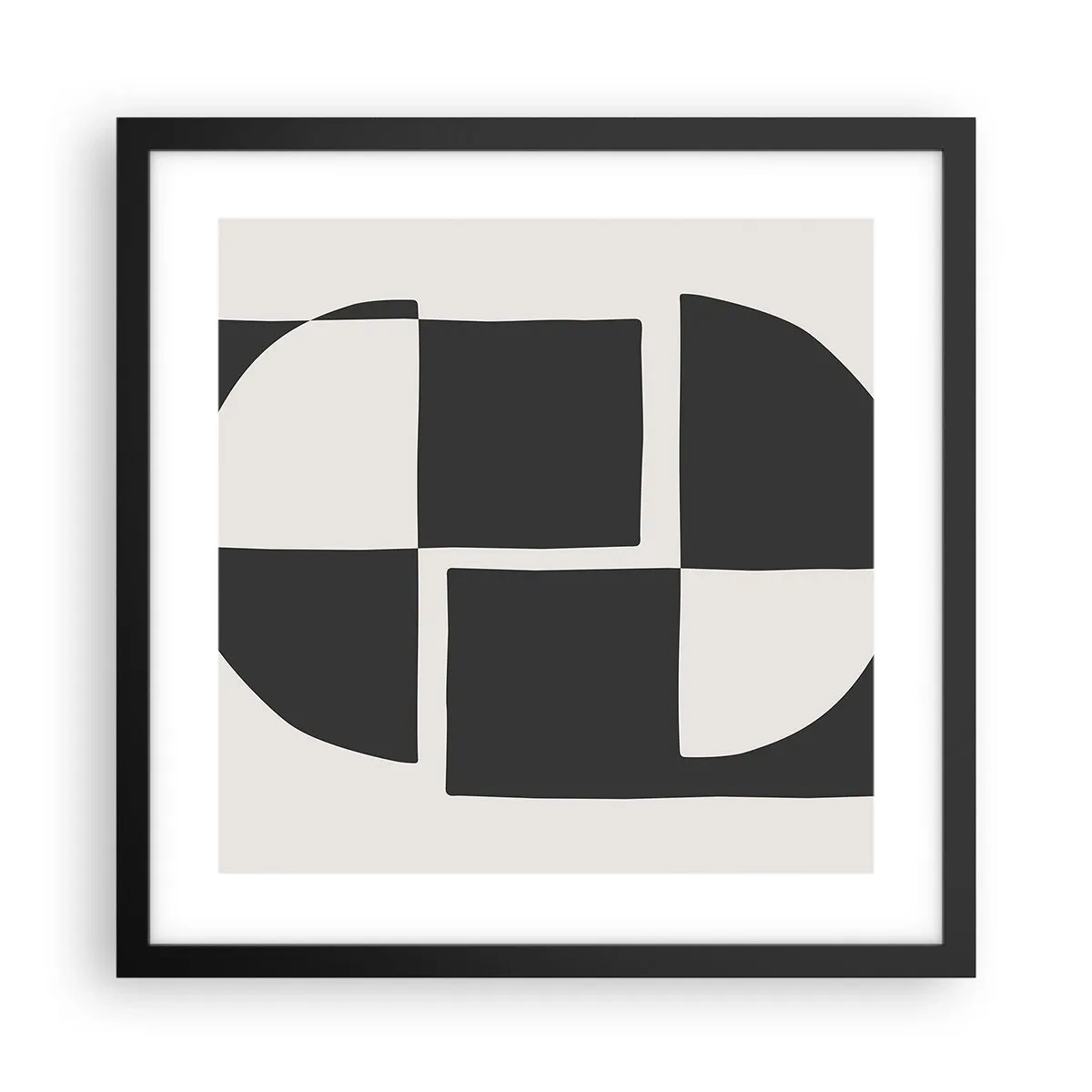Poster în ramă neagră - Antiteză - sinteză - 40x40 cm