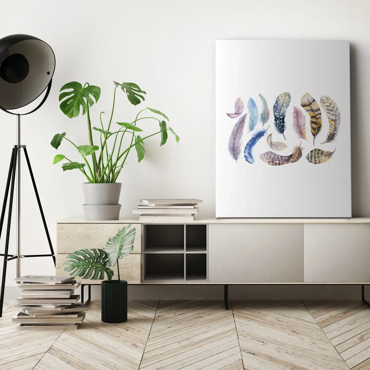 Tablou pe pânză - Ușoare și colorate - 55x100 cm