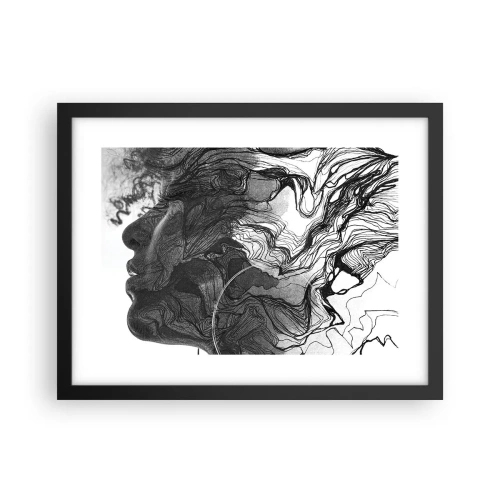 Poster în ramă neagră - Încurcată în vise - 40x30 cm