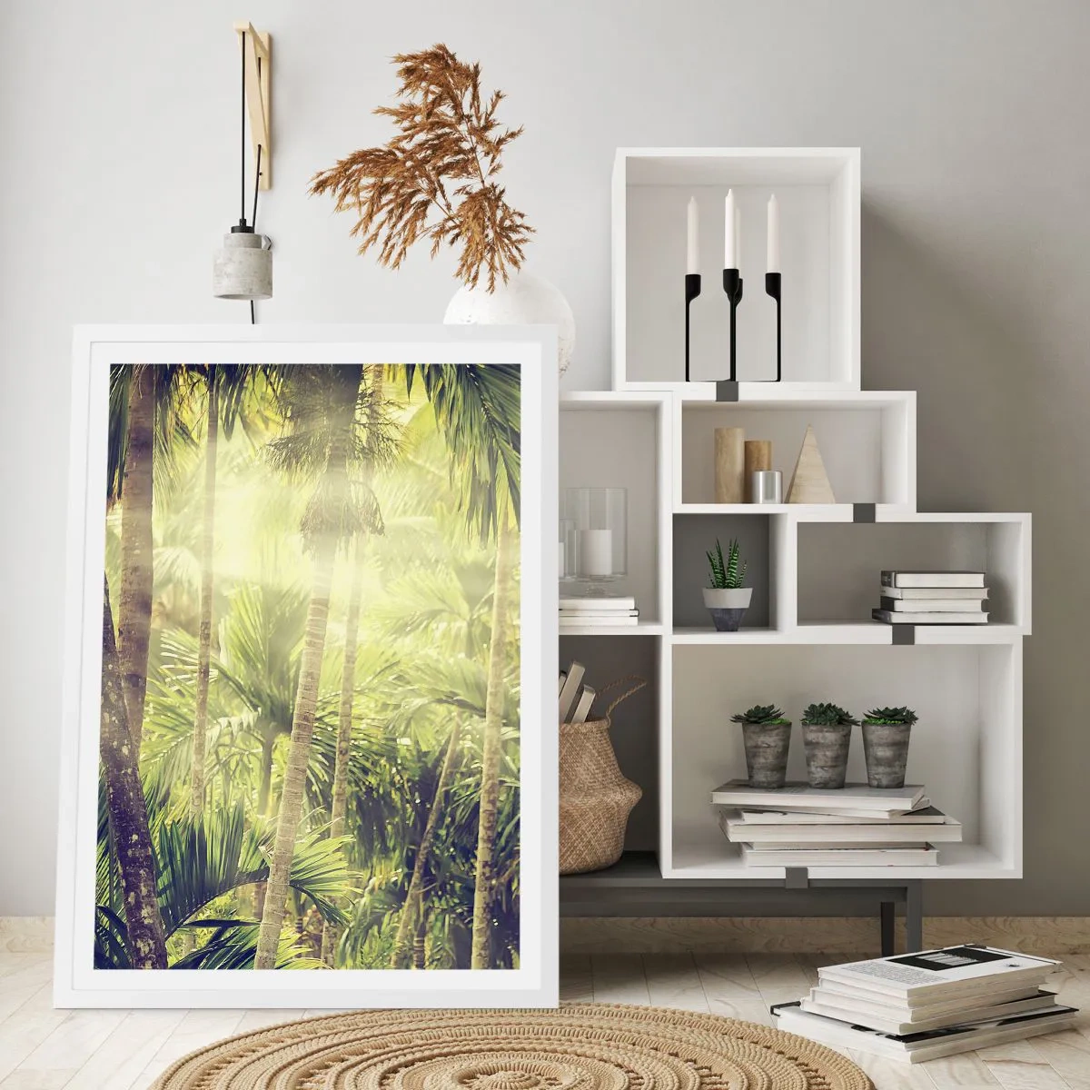 Poster în ramă albă - Ardoare verde - 61x91 cm