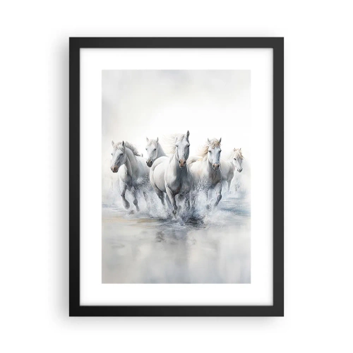 Poster în ramă neagră - Magie albă - 30x40 cm
