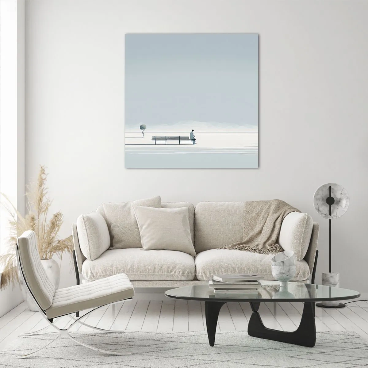 Tablou pe sticlă - Da, aștept. - 70x70 cm