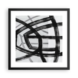 Poster în ramă neagră - Construind adâncimea - 40x40 cm