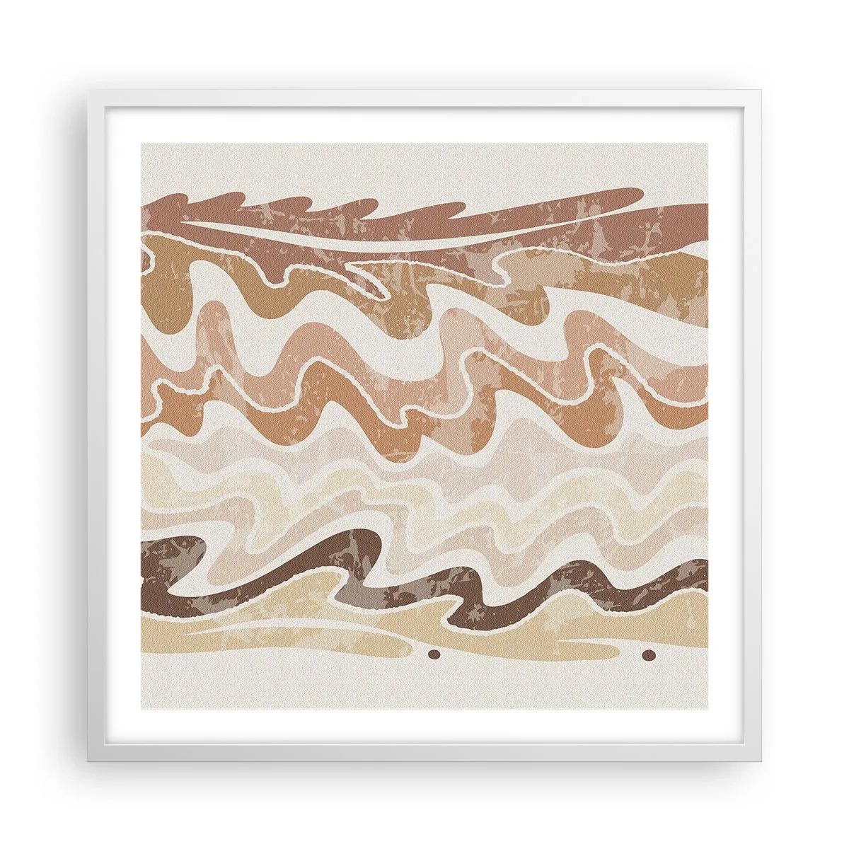 Poster în ramă albă - Energie bună - emoții bune - 60x60 cm