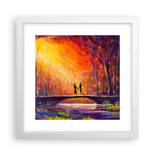 Poster în ramă albă - Și cerul îi iubește - 30x30 cm