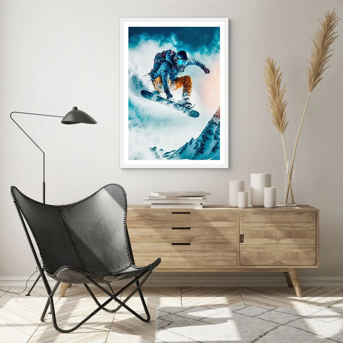 Poster în ramă albă - Emoții extreme - 50x70 cm