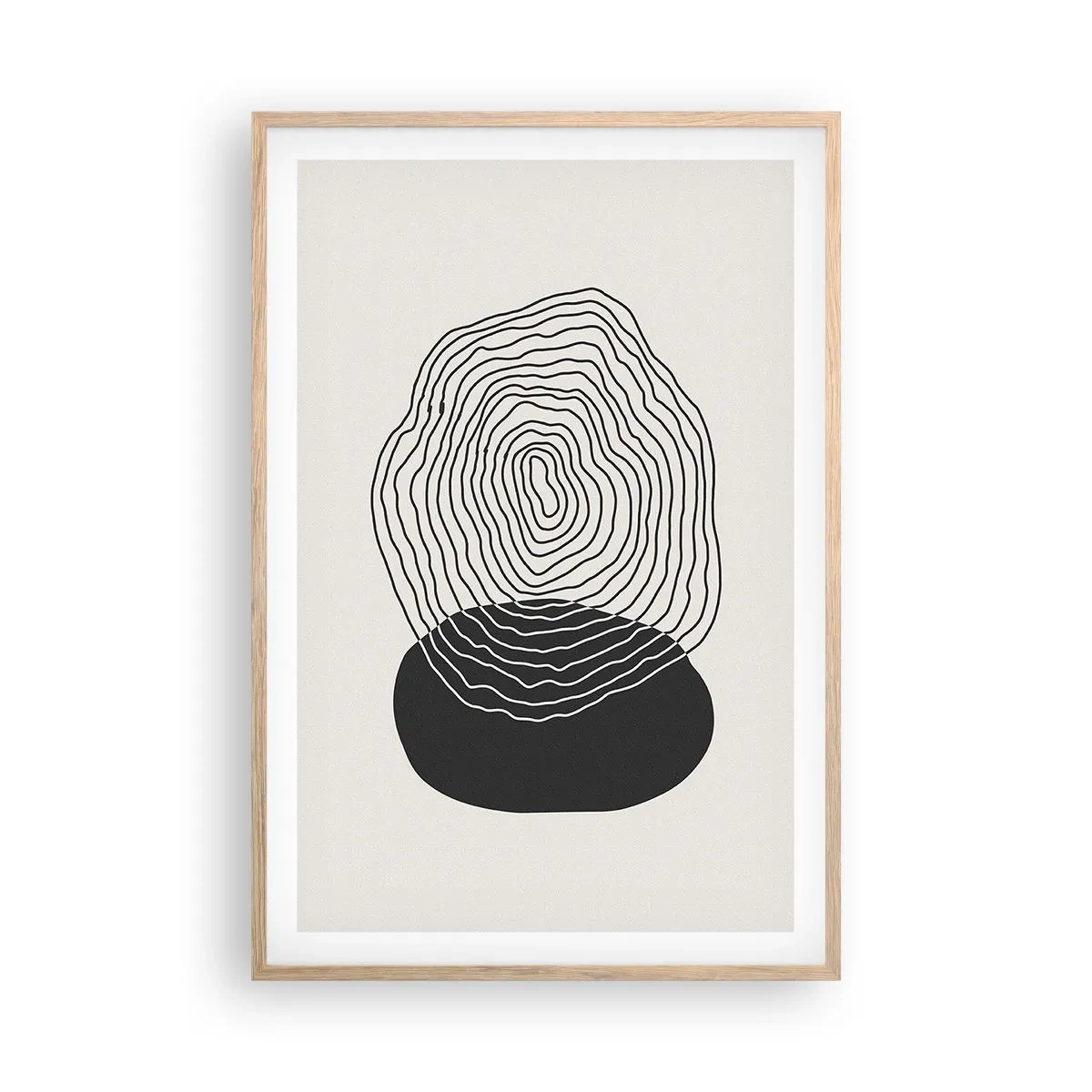 Poster în ramă de stejar deschis - Persistență și vibrațiile - 61x91 cm