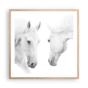 Poster în ramă de stejar deschis - Este aceasta o prietenie...? - 60x60 cm