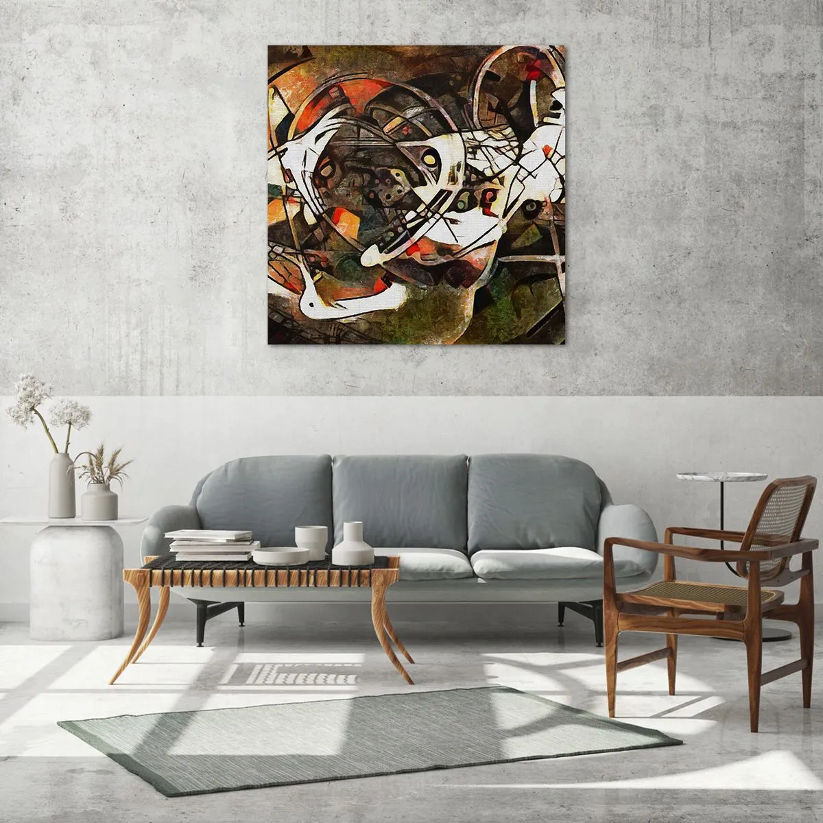 Tablou pe sticlă - Auziți mișcarea? - 70x70 cm