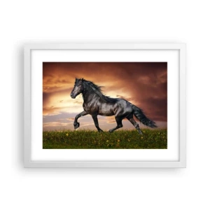 Poster în ramă albă - Prințul negru - 40x30 cm