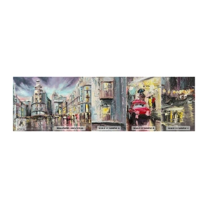 Mostră tapet Premium Canvas - Va fi o seară de succes - Oraș, Madrid, Arhitectură - 100x30 cm
